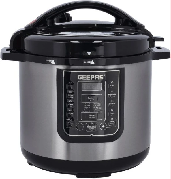 Geepas GMC35029 8L Digital Multi Cooker, Electric Pressure Cooker, 14 Cooking Programs - Black