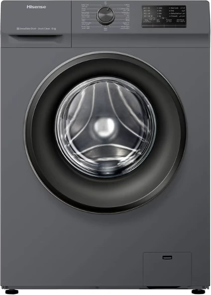 Hisense 6kg Front Loading Washing Machine 1000 RPM Free Standing Model WFVB6010MS - Grey (2YR WRTY)