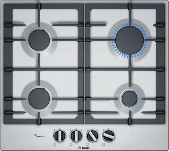 Bosch Serie 6 Gas Hob 60 cm PCP6A5B90 - Stainless steel