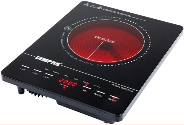 Geepas Digital Infrared Cooker, GIC33013, Black, 2 Year Manufacturer Warranty