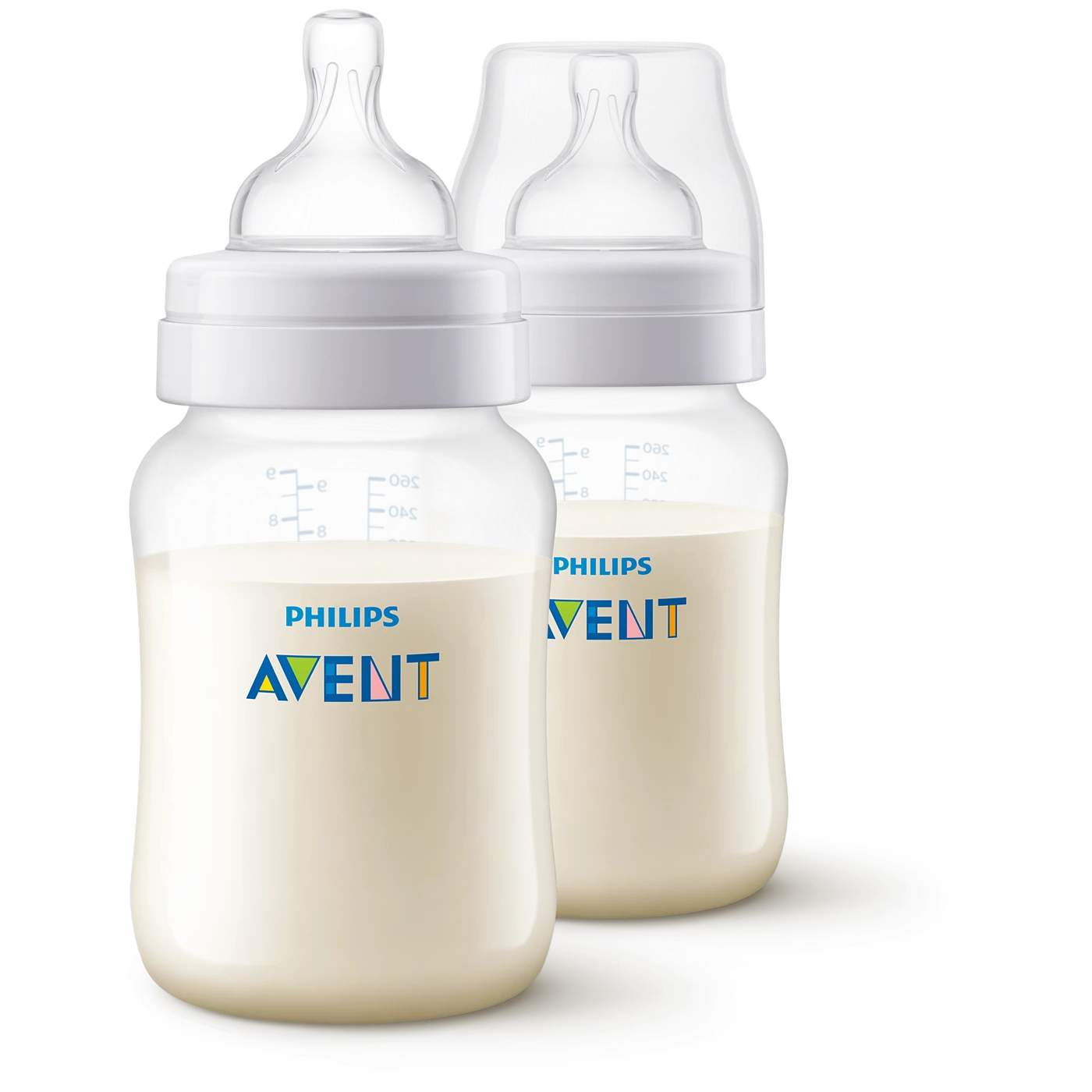 Philips Avent 2pc Anti-Colic Baby Bottle 260ml, SCF813/62 - White‎