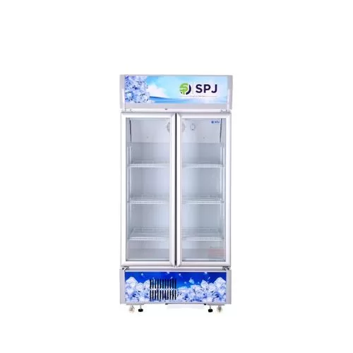SPJ 700 litres Beverage Cooler Display Showcase 2 Doors Refrigerator