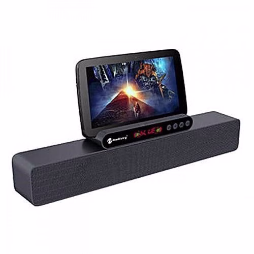 New Rixing Bluetooth 5.0 TWS Soundbar X-Bass Speaker - Black Grey