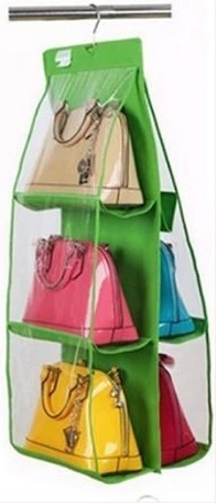 Handbag Storage Organizer Hanging Carrier Bag- Green