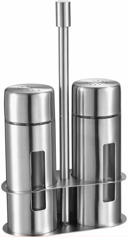 Spice Salt and Pepper Shaker Storage Containers - Silver