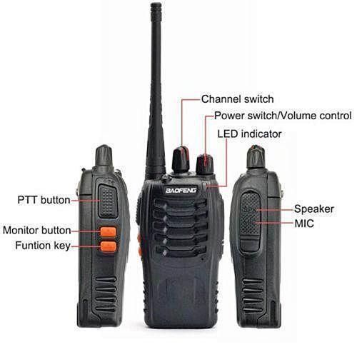 Baofeng 1 Piece Of BF-888S Radio Handheld Two Way Radio UHF Portable Walkie Talkies for Adults, Hiking Biking Camping -Black