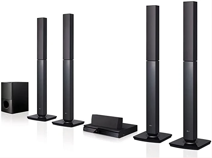 LG Home Theater Speaker System, LG LHD657 5.1 Channel Bluetooth Multi Region with Free HDMI Cable, 110-240 Volts