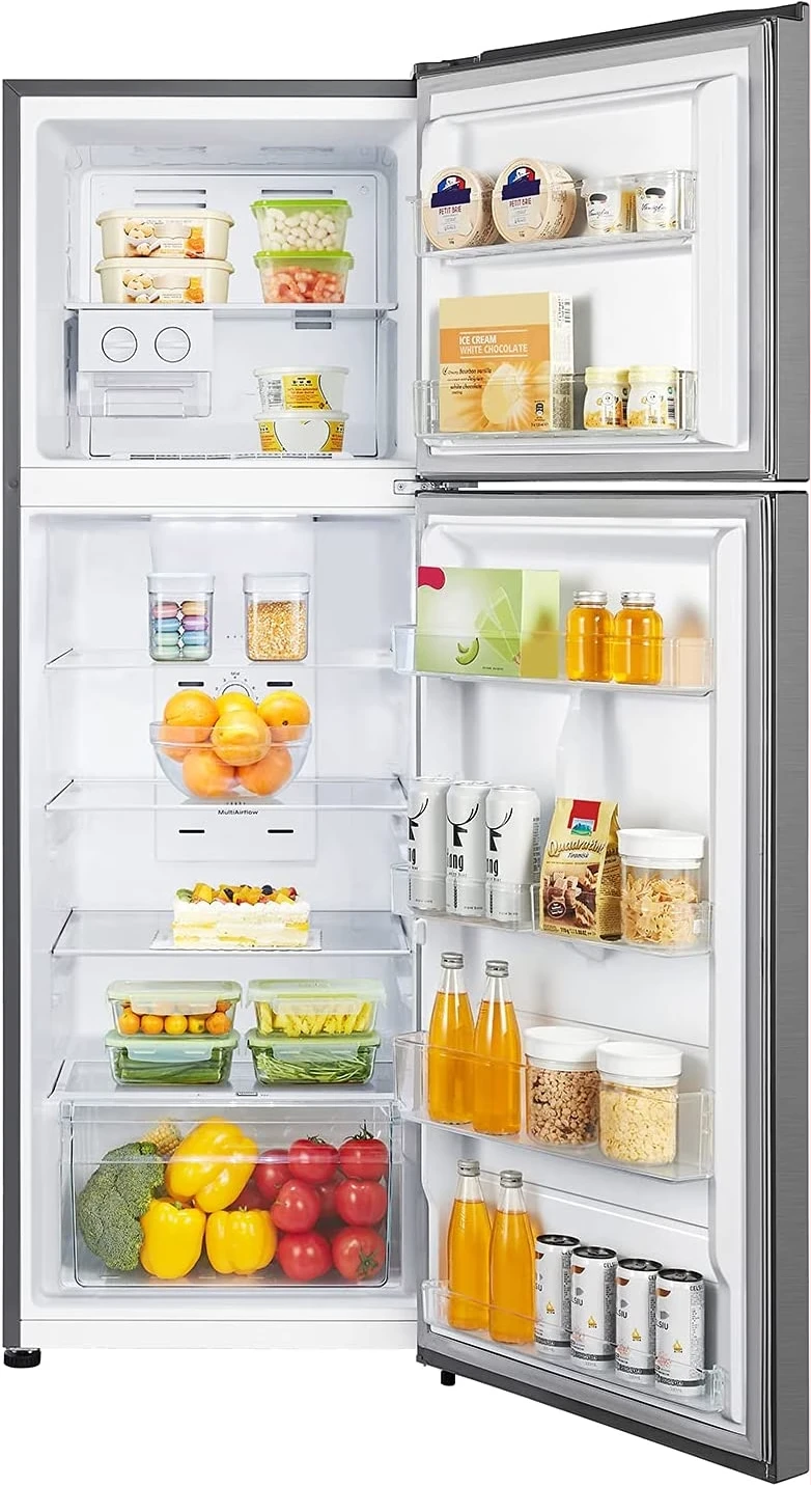 Hisense 419 - Litre Double Door Fridge RT419N4DGN; Top Mount Freezer Frost Free Refrigerator With Water Dispenser - Silver (3YRs WRTY)