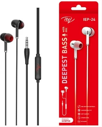 Itel IEP-24 Deepest Bass Earphones - Black