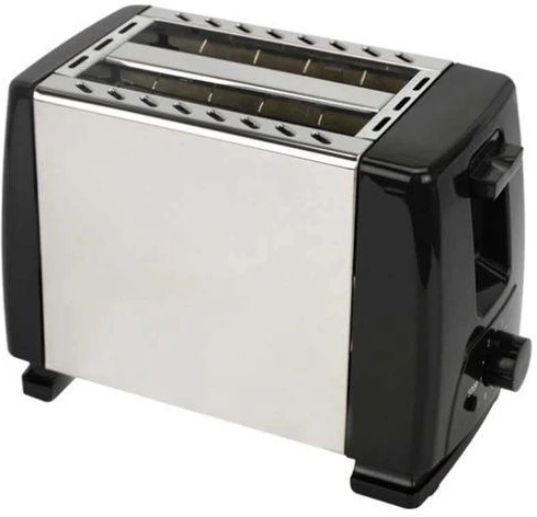 Bread & Button 2 Slice Electric Toaster - Silver