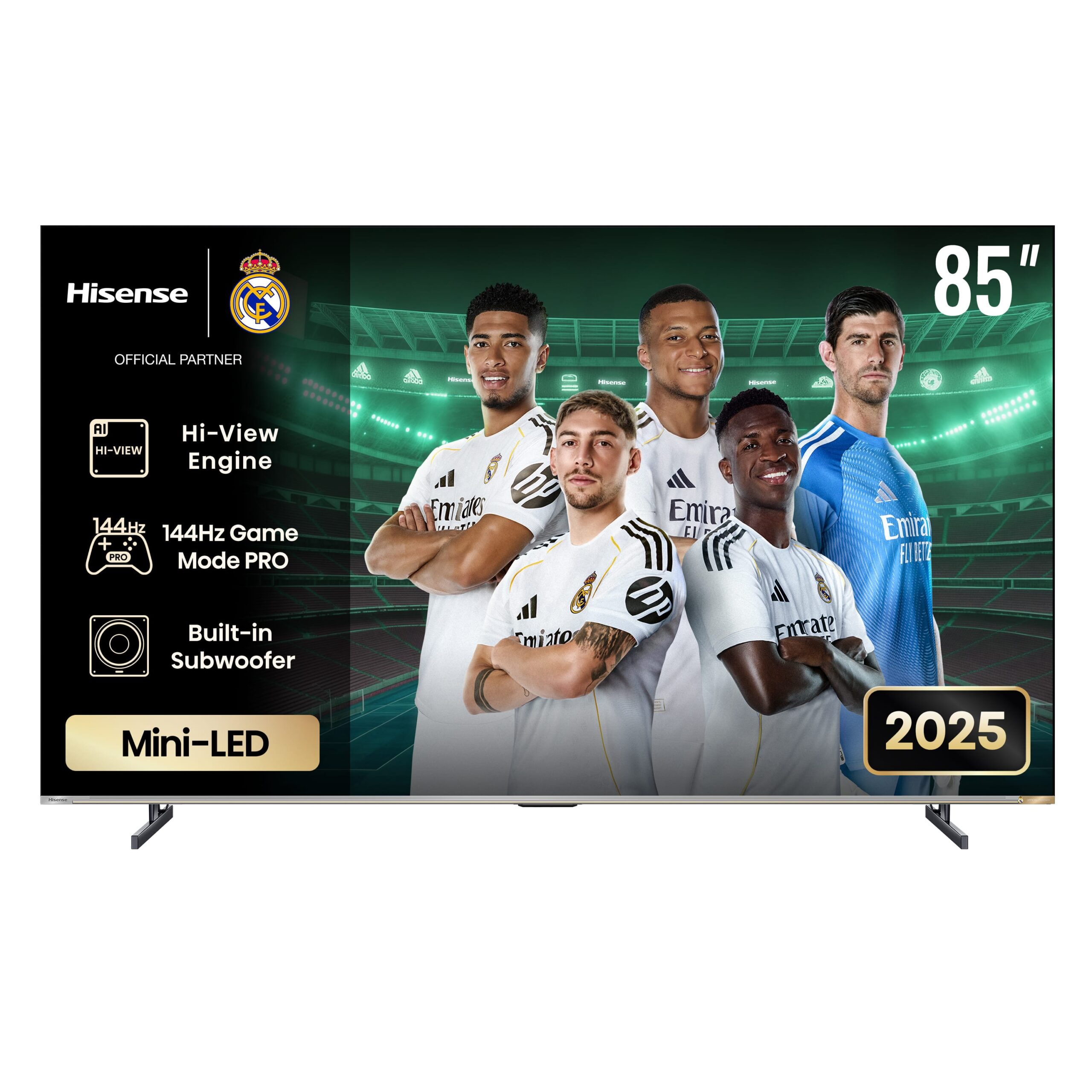 Hisense 85 Inch MiniLED QLED UHD 4K Smart TV, (2025 Model), U7 Series 85U7Q, 144Hz Refresh Rate VRR Game Mode Pro, AI Picture, AI Smooth Motion, Ultra Slim Design, VIDAA, Inbuilt Free To Air Reciever 