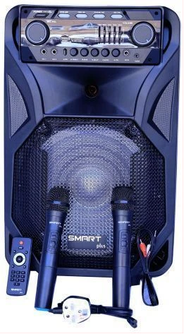 Smart Plus Hi-fi 12" Amplified Public Address Speaker Rechargeable - Black