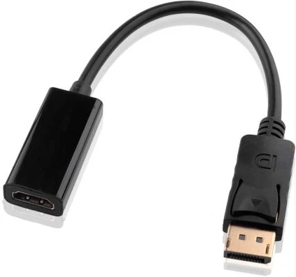 Display Port DP Male to HDMI Female Adapter Cable 4K - Black