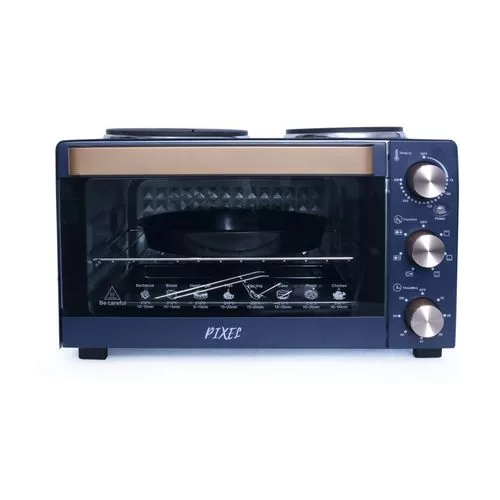 Pixel 26 Litres Oven With Two Hot Plate - Navy Blue