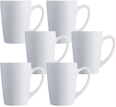 Luminarc 6 Pieces Of Tea Coffee Mug Cups-White