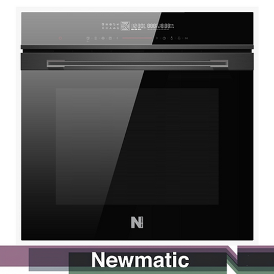 Newmatic 72L Built-In Multi-Function Electric Oven FM6133T-PRO, 13 Functions, Grill and Air Fryer Function, 2900W, Touch Control w/ Digital Display - Black Finish