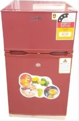 Ice Cool 120L Double Door Refrigerator- Red