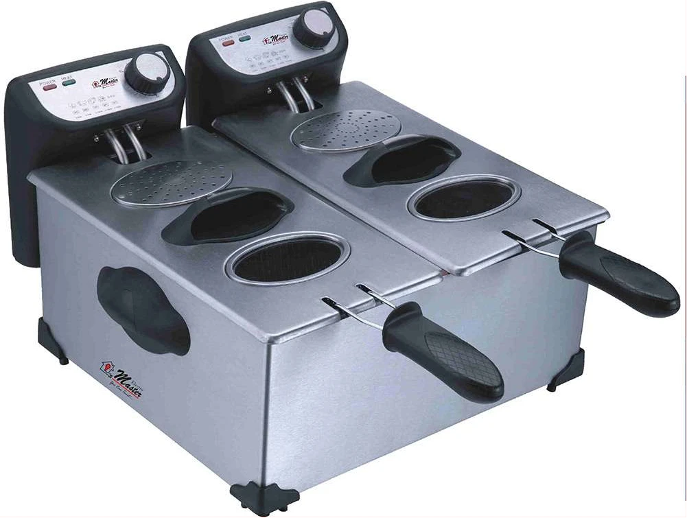 Electro Master 6L Stainless Steel Double Deep Fryer EM-DF1053 - Silver