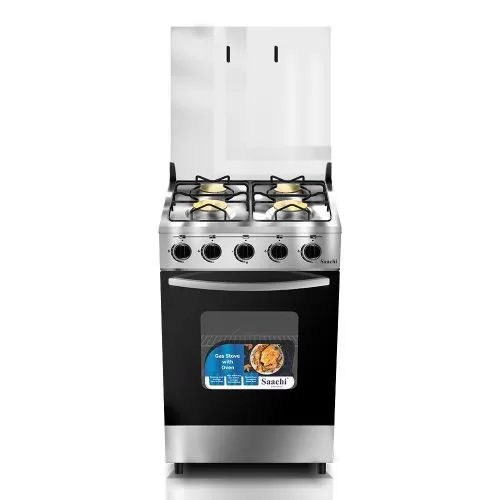 Saachi Full Gas Cooker NL-6361HP (50x50cm), Gas Oven & Grill, 4 Gas Burners, Rotisserie, Glass Top