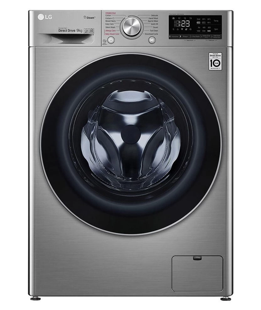 LG 9kg Front Load Washing Machine F4R5VYG2P – AI DD Technology, Steam Technology, Wi-Fi ThinQ™