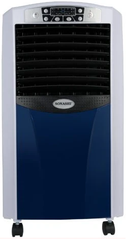 Sonashi SAC-204 Portable Air Cooler w/ 7 Liter Water Tank, Air Conditioner, 2 Ice Boxes, Three Wind Speeds, Water Level Indicator, 4 Castor Wheels, Electronic Display, 12 Hour Timer