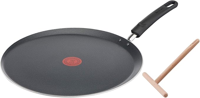 TEFAL Easy Cook and Clean Crepe Pan 34 cm, Distributor, Non-Stick Coating, Suitable for All Heat Sources Except Induction- B5549712