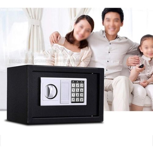 23 cm* 17 cm Digital Electronic Safe Box T-17 Number & Key Lock/Unlock Security Safes Mini Electronic Password Deposit Box with Keypad - Multicolor