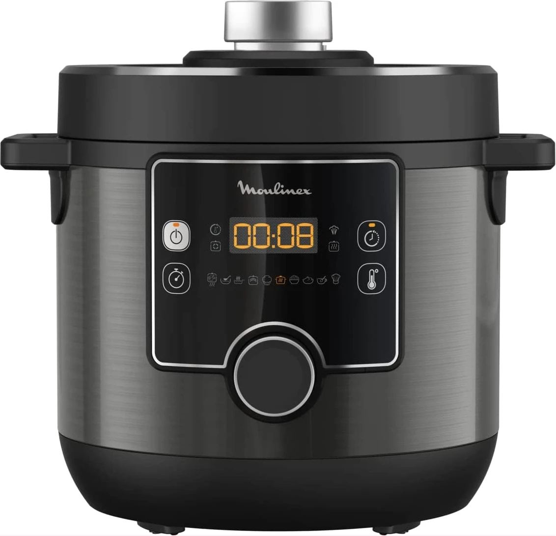 Moulinex Turbo Cuisine Electrical Pressure Cooker/Rice Cooker, 7.5 Litre, 1200 Watts, Black, CE777827 Multicooker