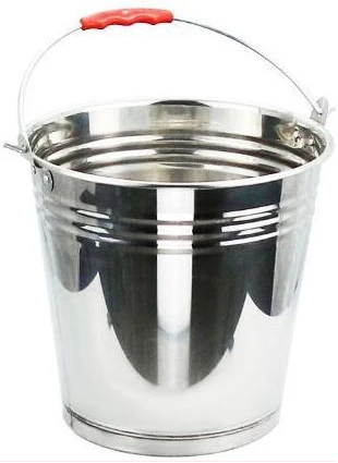 10L Stainless Steel Water Milk Bucket Dairy Pail, Silver