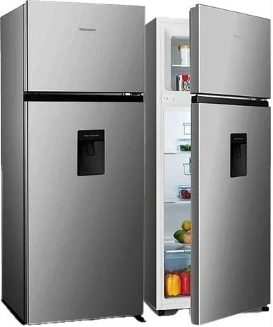 Hisense 270 Litre Fridge; Top Mount Freezer Refrigerator, 270 Litre Double Door Defrost Fridge With Water Dispenser RD-27DR - Silver (3YRs WRTY)