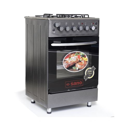 Sano Cooker 55X55 3 Gas 1 Electric With Rotisserie, Electric Oven & Grill, Automatic Ignition - Brown