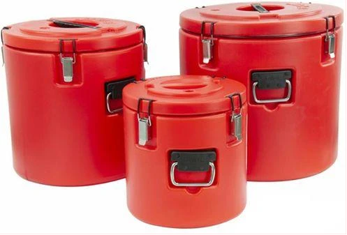 3 Pc Insulated Food Storage Cold & Hot Pots Casseroles Dishes - Red