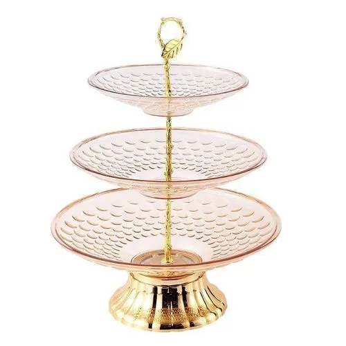 Cake Stand 3 layer Fruit Tray Living Room Snack Tray Pastry Dessert Storage Tray Rack Home Candy Cake Tray Cake Display Stand Vegetable Basket Perfect for Holding Snacks Cupcakes Organiser Display Cen