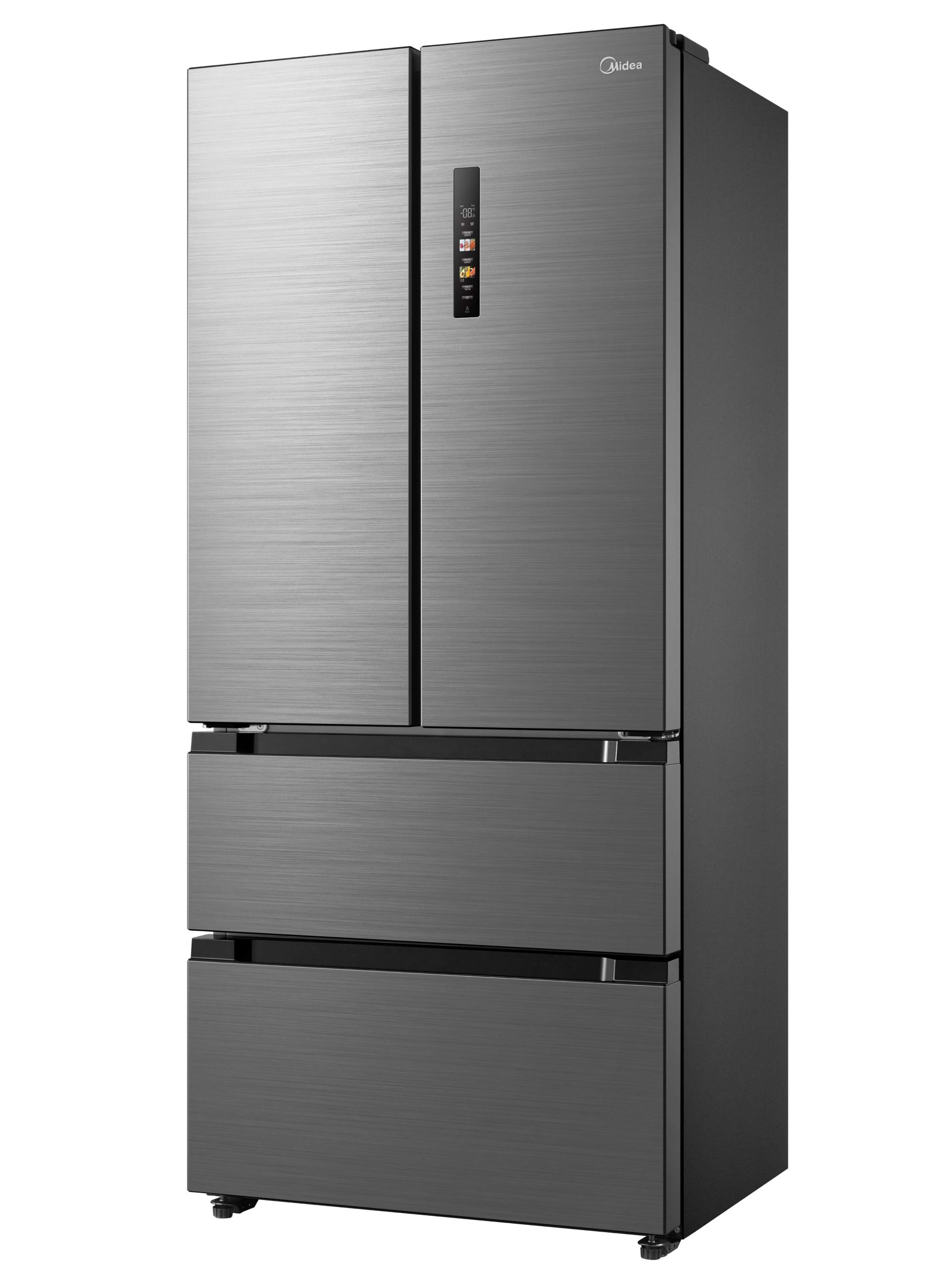 Midea 692L Freestanding Fridge Freezer, MDRF692FIC46, No Frost, (Net 516L, 347L Fridge+169L Freezer) with LED Light - Inox
