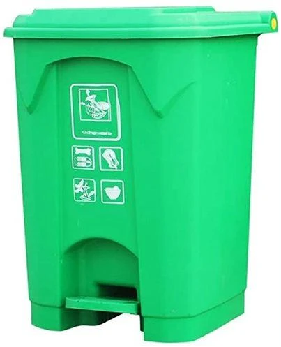 DEL UK 50L Step-On / Pedal Waste Bin- Green