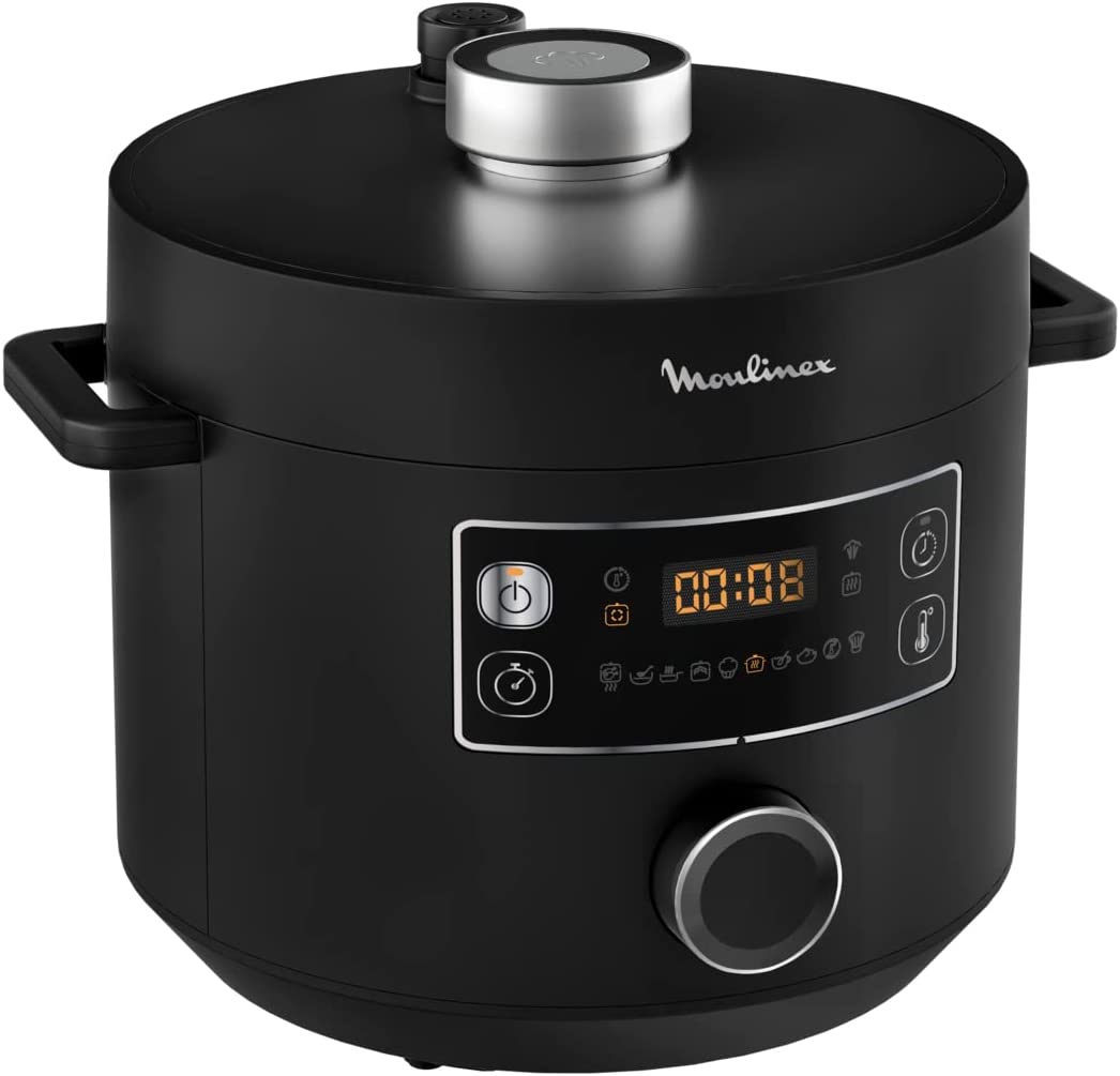 Moulinex Turbo Cuisine 5L Electric Fast Multi Pressure Cooker CE753827, Electrical Pressure Cooker - Black