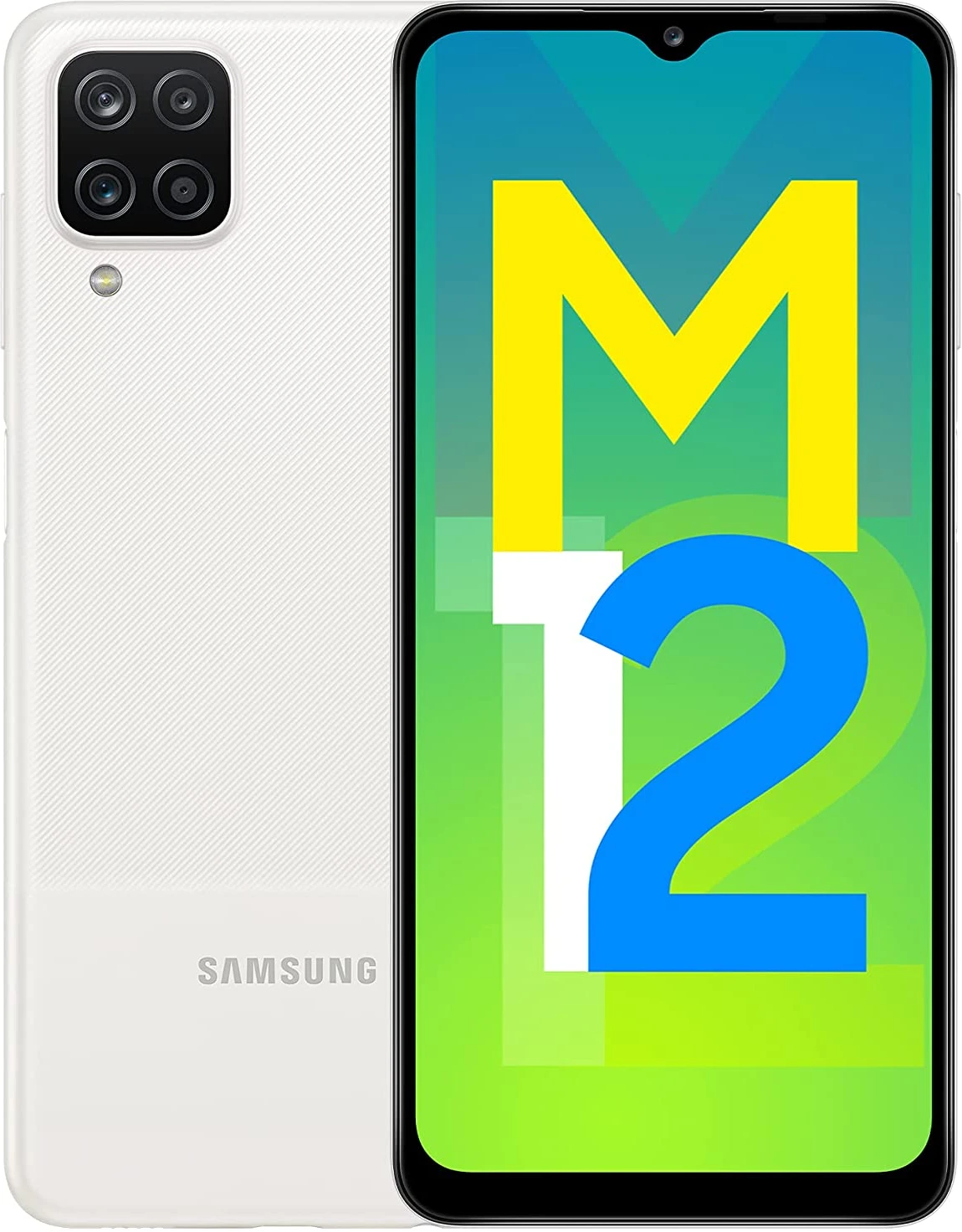 Samsung Galaxy M12 (White,4GB RAM, 64GB Storage) 6000 mAh with 8nm Processor