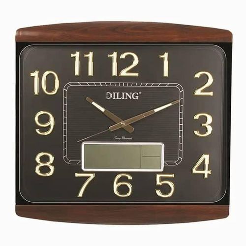 Home Decoration plastic DILING square clock Large LCD date Nightlight Digital Calendar Wall clock