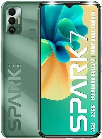 Tecno Spark 7 - 6.5" 2GB RAM 32GB ROM 16MP 5000mAh - Green