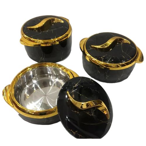 3Pc Set 1.5/2/2.5 L Food Warmer Thermal Insulation Hot Pot Casserole Lunch Boxes - Multicolors