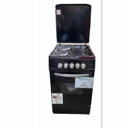 Besto Two Gas + Two Electric Upright Oven, 50x60cm - Black