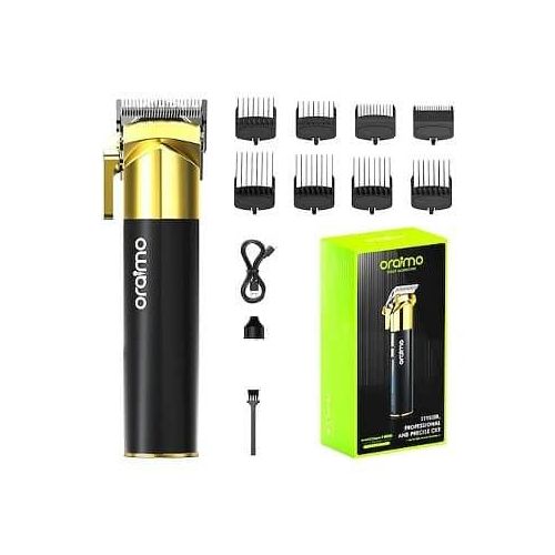 Oriamo OPC-CL33N 2 Prestige Self-Sharpening Smart Hair Clipper For Men Professional Cordless Barber Salon Clipper For Hair Cutting Kit With 8 Guide Combs (1.5Mm To 18Mm),240Mins Run Time,Led Display &