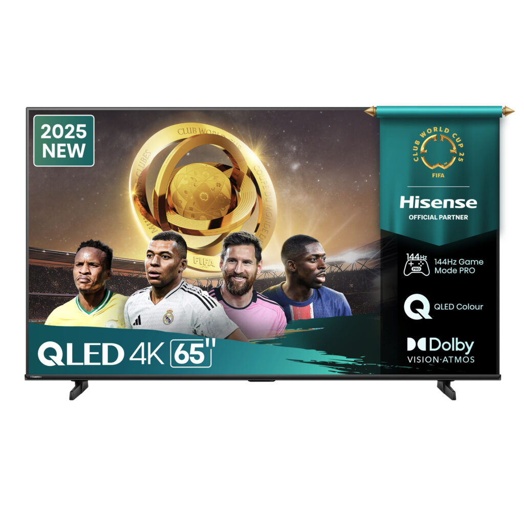 Hisense 65 Inch QLED UHD 4K Smart TV, (2025 Model), Q7 Series 65Q7Q, 144Hz Refresh Rate VRR Game Mode Pro, AI Picture, AI Smooth Motion, Ultra Slim Design, VIDAA, Inbuilt Free To Air Reciever - Black