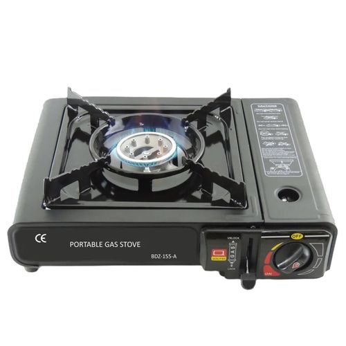 Portable Gas Stove BDZ-155-A Single Burner Butane Gas Stove For Camping, Outdoor Cooking, Travel & Home Use Compact & Lightweight With Safety Lock System