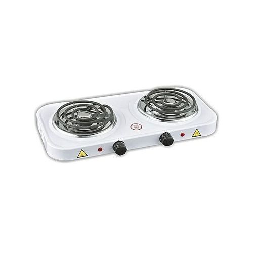 Double Coil Electric Hotplate Cooker - White