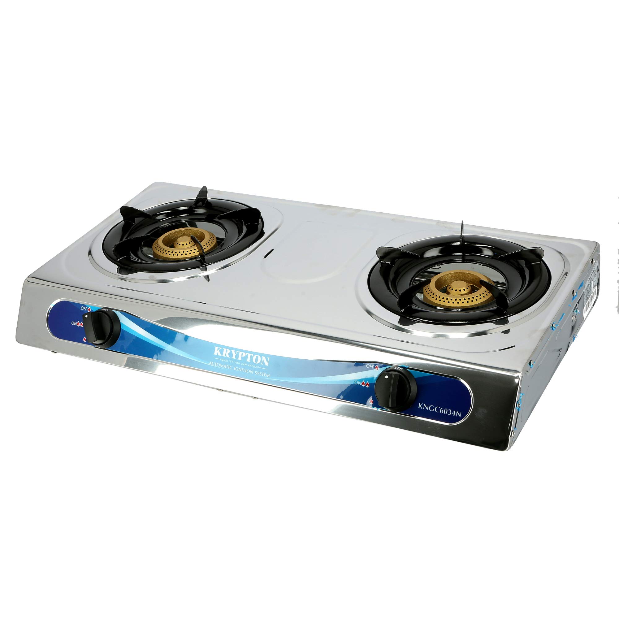 Krypton 2 Burner Gas Cooker, KNGC6034 - Silver