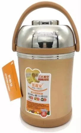 2.5 Litre Stainless Steel Food Flask Storage Lunch Box Container-Brown