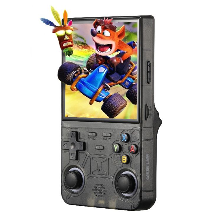 GREEN LION GP Ultra 4 Gaming Console with +15000 Built in Games & 4-inch IPS HD Screen / 7H Working Time/ Linux Operation / 64GB TF Card / 2.4GHz WiFi / Portable & Rechargeable Handheld Console - Blac