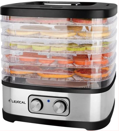 5 Tray Dry Fruit, Mini Vegetable Meat Food Dehydrator - Clear .