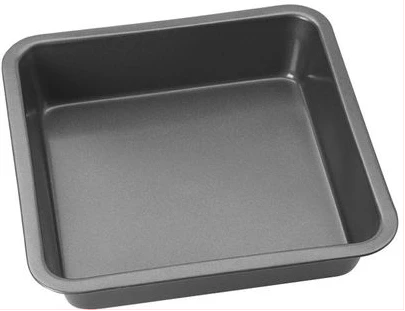 24cm Nonstick Square Cake Baking Pan Mould Tray, Black